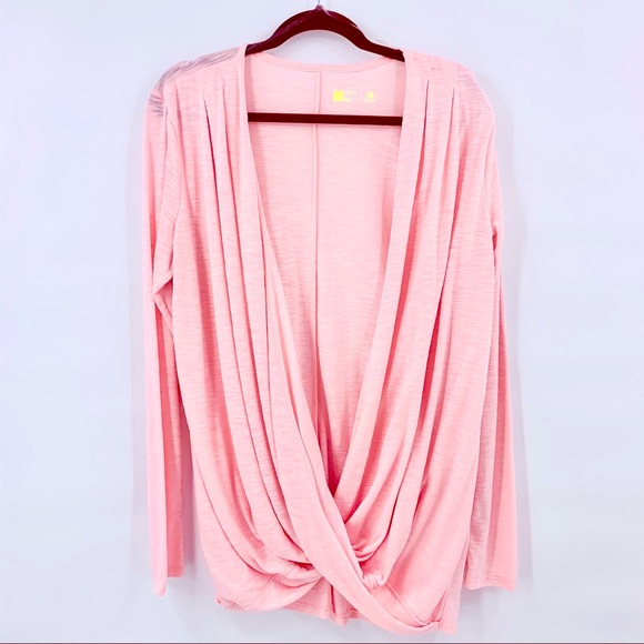 Xersion Tops - Xersion Soft Pink Twist Front Long Sleeve Top XL